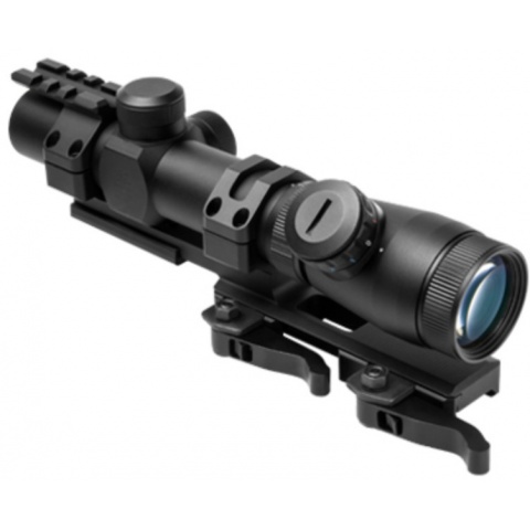 NcStar Shooter MilDot Optic Combo w/ SPR Rail Mount - BLACK