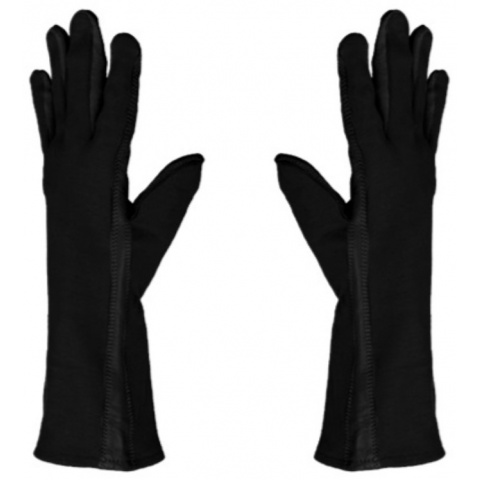 UK Arms Leather Nomex Flight Gloves Medium - BLACK