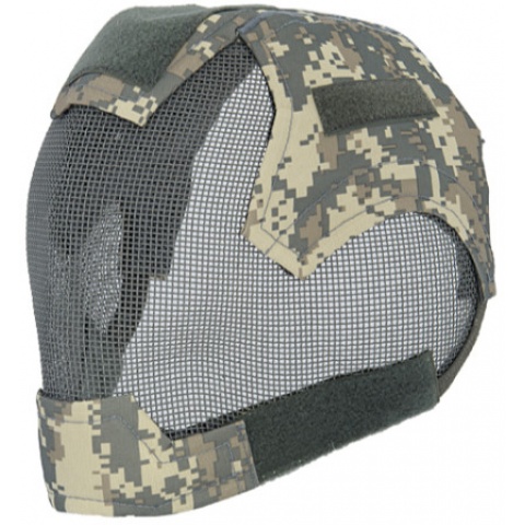 UK Arms Airsoft V6 Strike Wire Mesh Mask Helmet - ACU