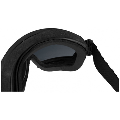 UK Arms Airsoft Tactical Clear/Smoke Lens Goggle Set - BLACK