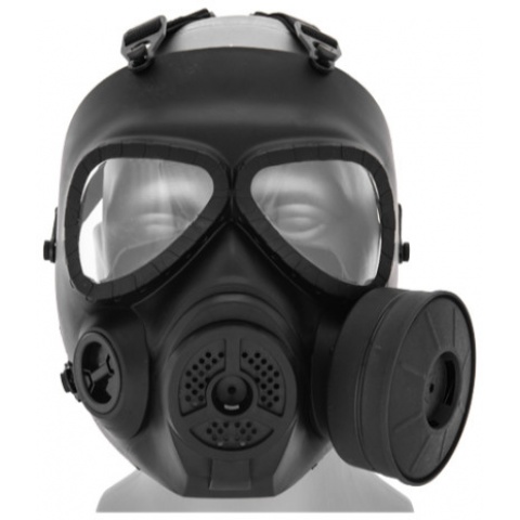 UK Arms Airsoft Tactical Dummy Anti-Fog Built-In Fan Gas Mask (Color: Black)