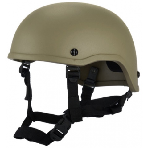 Lancer Tactical Airsoft Tactical ACH MICH 2001 Simple Helmet - TAN