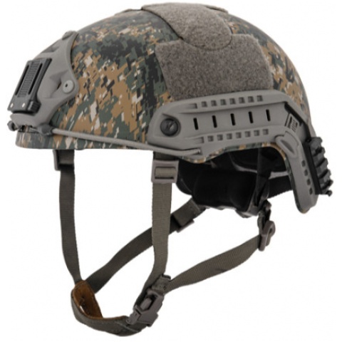 Lancer Tactical Airsoft Ballistic MH Type Helmet (Color: Digital Woodland)