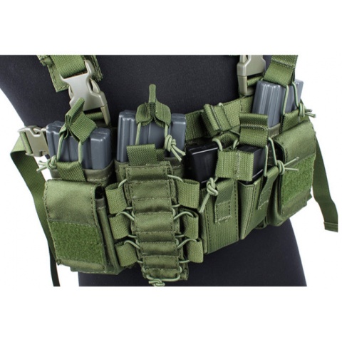 UK Arms Airsoft Tactical QR Chest Rig - OD GREEN