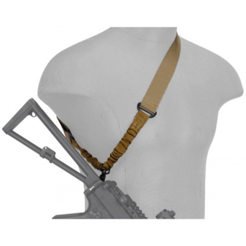 Lancer Tactical Airsoft Nylon Single Point Sling - TAN