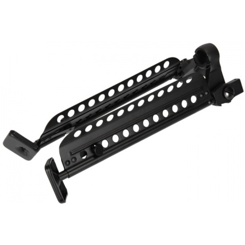 UK Arms Airsoft Tactical Rifle Steel Bi-Pod Stand (Color: Black)