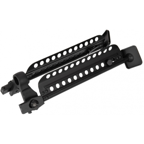 UK Arms Airsoft Tactical Rifle Steel Bi-Pod Stand (Color: Black)