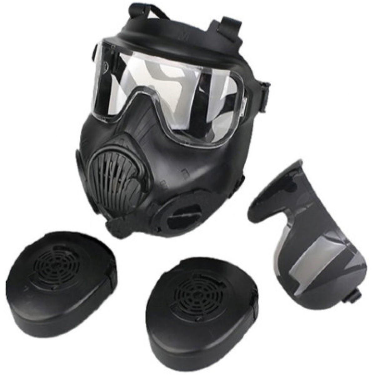 UK Arms Airsoft Tactical CBRN EM50 Lens Mask Set w/ BuiltIn Fans FG