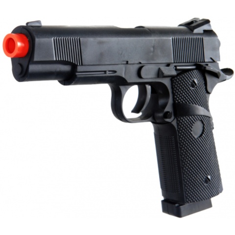 UK Arms Airsoft Full Size Spring Powered 1911 Pistol - BLACK