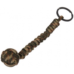 Lancer Tactical Monkey Fist 5-Inch Steel Ball Paracord Keychain - CAMO