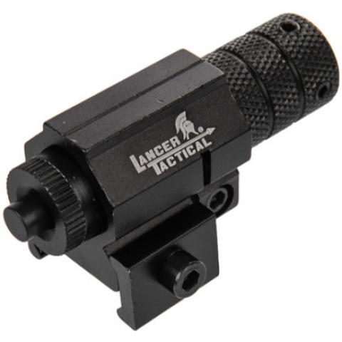 Lancer Tactical Airsoft Tactical Metal Compact Red Laser - BLACK