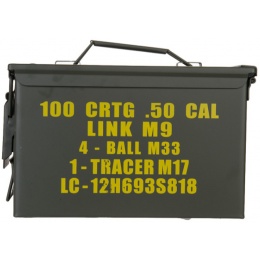 Lancer Tactical Airsoft Tactical Metal Ammunition Can - MEDIUM - OD