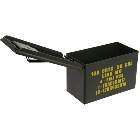Lancer Tactical Airsoft Tactical Metal Ammunition Can - MEDIUM - OD