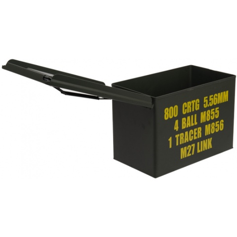 Lancer Tactical Airsoft Tactical Metal Ammunition Can - LARGE - OD