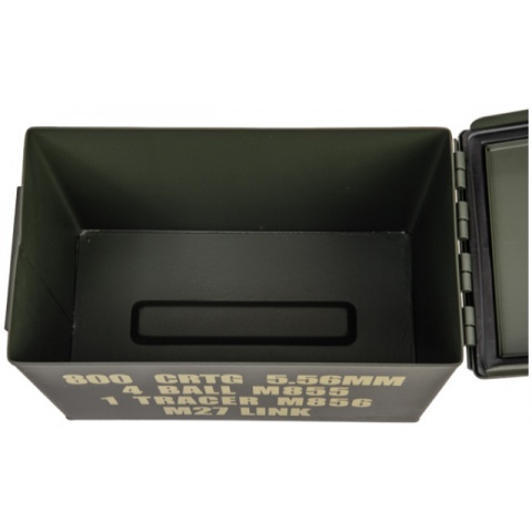 Lancer Tactical Airsoft Tactical Metal Ammunition Can - LARGE - OD