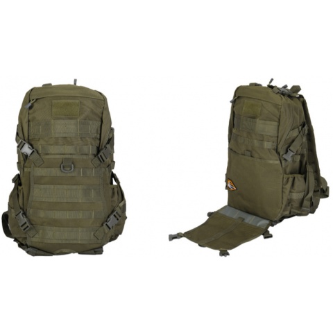 Lancer Tactical 600D EDC FAST Airsoft MOLLE Backpack - OD GREEN