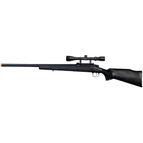 UK Arms Airsoft M70 Bolt Action Rifle w/ Scope - BLACK