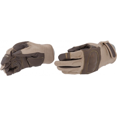 UK Arms Airsoft Tactical Hard Knuckle Gloves - MEDIUM - TAN