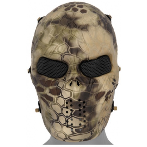 UK Arms Airsoft Full Face Metal Mesh Villain Mask - HLD CAMO