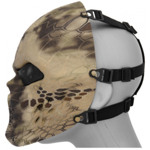 UK Arms Airsoft Full Face Metal Mesh Villain Mask - HLD CAMO