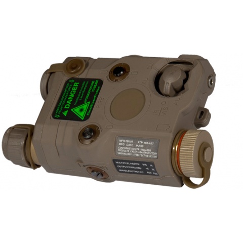 UK Arms Airsoft White Light and Green Laser PEQ-15 L.E.D. - TAN