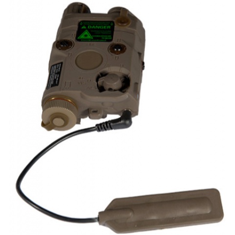 UK Arms Airsoft White Light and Green Laser PEQ-15 L.E.D. - TAN