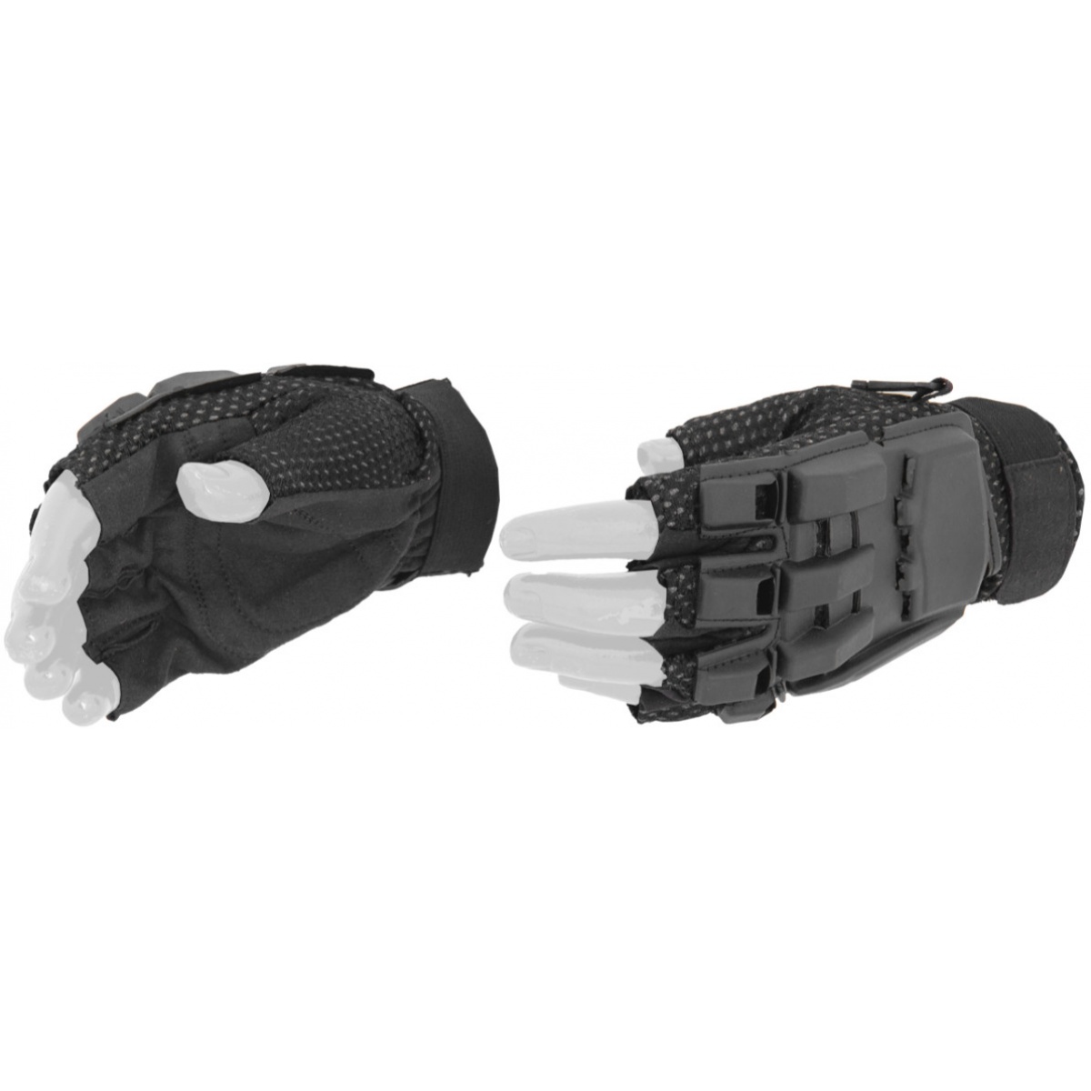 AMA Airsoft Half Finger Paintball Gloves (X SMALL) BLACK Airsoft Megastore