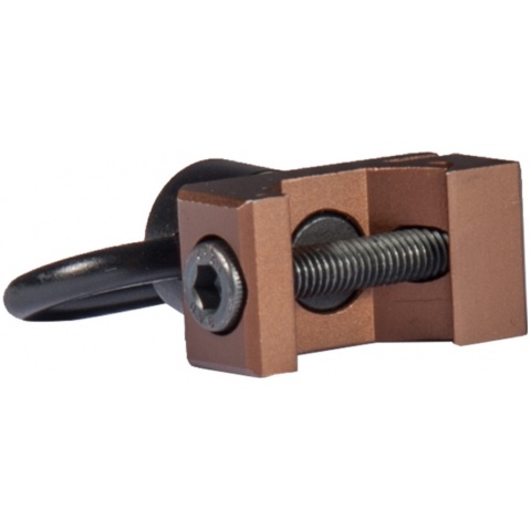 UK Arms Airsoft RIS Quick Detach Swing Swivel - DARK EARTH