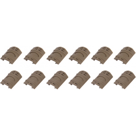 UK Arms Airsoft Tactical 12pc Rubber Rail Cover Set - TAN