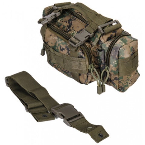UK Arms Airsoft Tactical QR Combat Butt Pack - WOODLAND DIGITAL