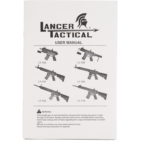 Lancer Tactical M4 LT-708 Stubby AEG Airsoft Rifle - BLACK
