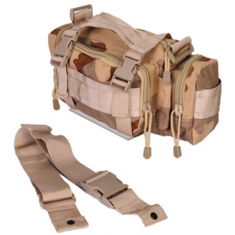 UK Arms Airsoft Tactical QR Combat Butt Pack - DESERT CAMO
