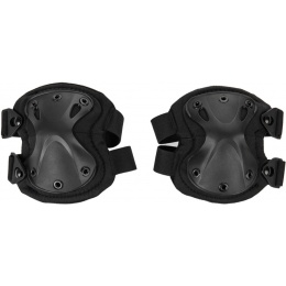 Lancer Tactical Airsoft Tactical Light Knee Pads w/ Buckles - BLACK