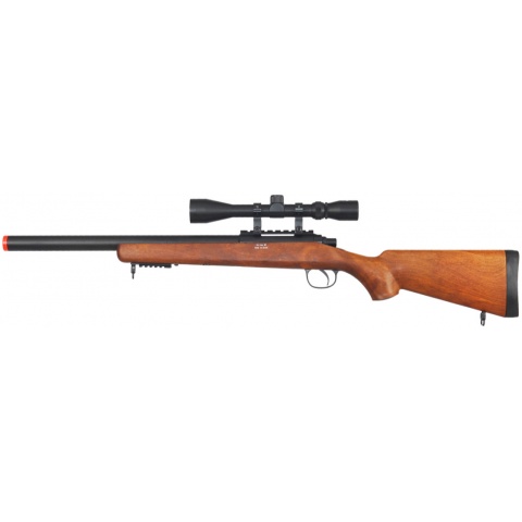 UK Arms Airsoft VSR-10 Bolt Action Rifle w/ Scope - WOOD