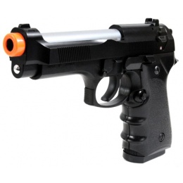 HFC M9 Vertec Airsoft Spring Pistol w/ Slide Lock - SILVER and BLACK