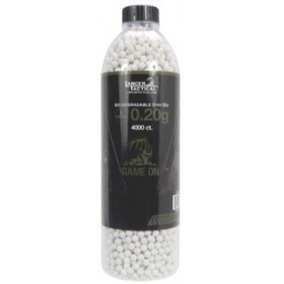 Lancer Tactical Airsoft 4000 Rds 0.20g Biodegradable BBs Bottle - WHITE