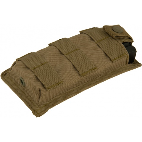 Lancer Tactical Airsoft 1000D Nylon Single MOLLE Pouch - TAN