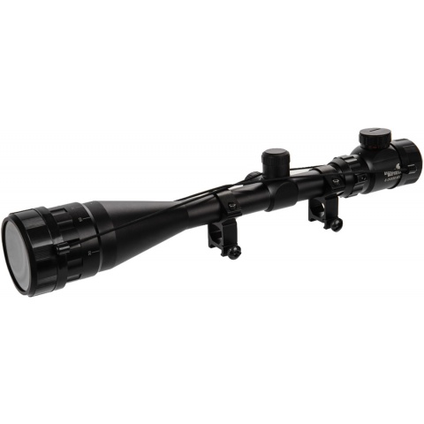 Lancer Tactical AOEG 6-24X50 Red & Green Illuminated Scope (Color: Black)