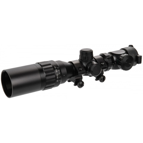 Lancer Tactical AOEG 2-6x32 Red & Green Illuminated Scope - BLACK