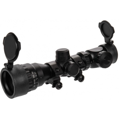 Lancer Tactical AOEG 2-6x32 Red & Green Illuminated Scope - BLACK