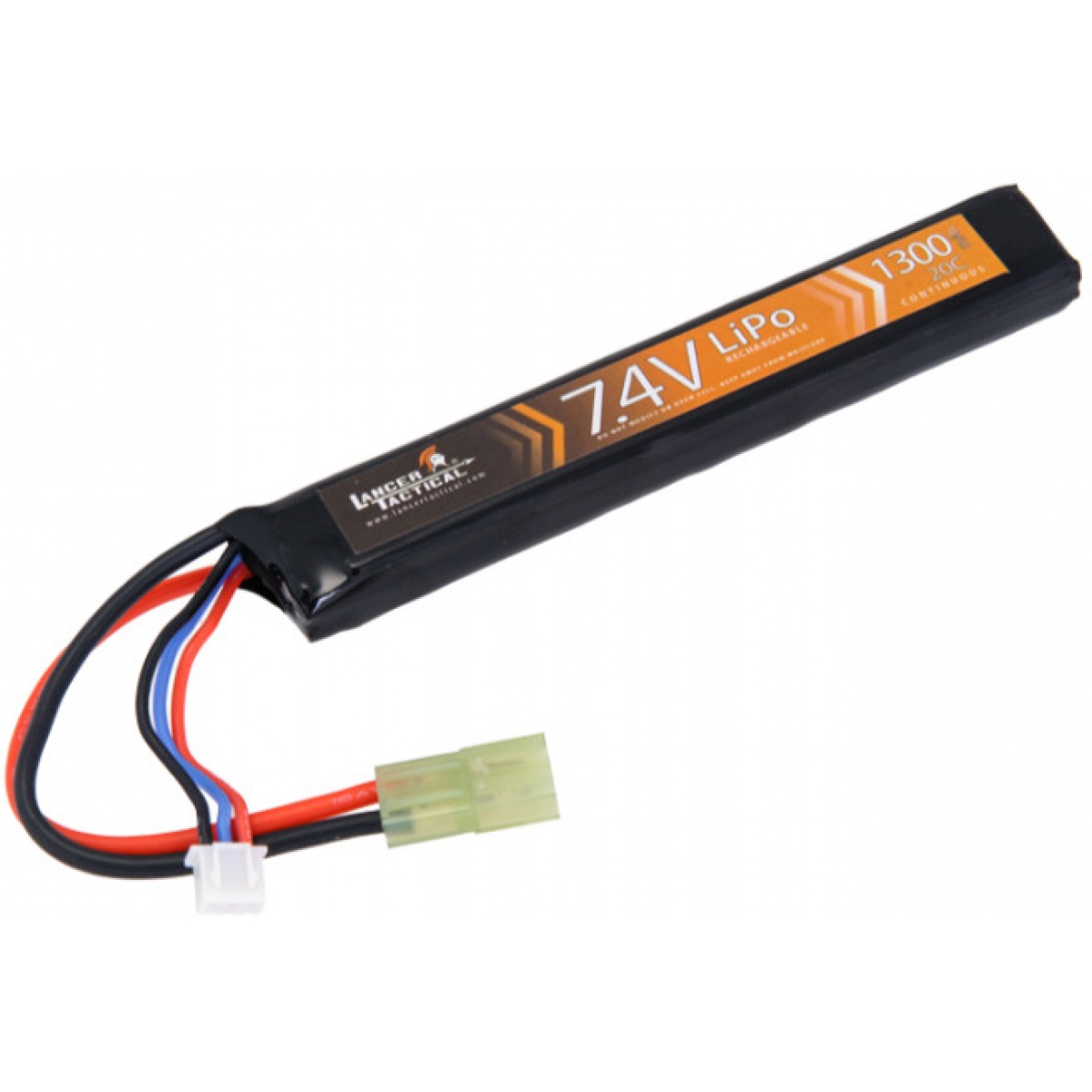Lancer Tactical 7.4v 1300mAh 20C Stick Lipo Battery Airsoft Megastore