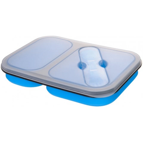 Lancer Tactical Airsoft Foldable Silicone Mess Kit - BLUE