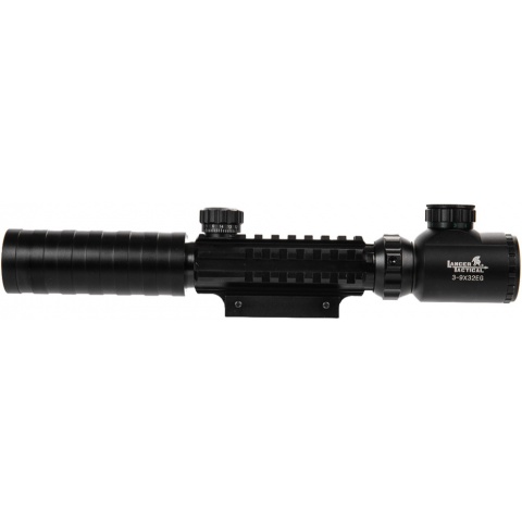 Lancer Tactical Airsoft 3-9x32mm Red/Green Illuminated Scope - BLACK