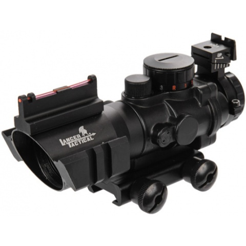 Lancer Tactical 4X32 RED & Green & Blue Illuminated Scope - BLACK