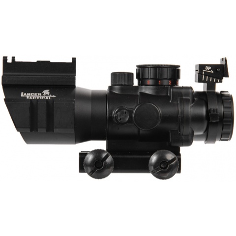 Lancer Tactical 4X32 RED & Green & Blue Illuminated Scope - BLACK