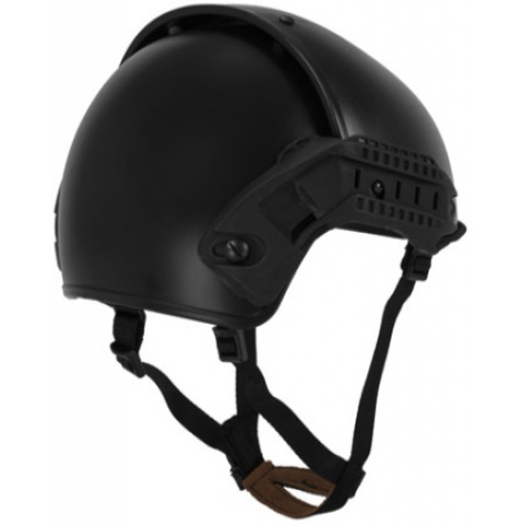 Lancer Tactical Airsoft CP AF Helmet w/ Side Rails - BLACK - L/XL