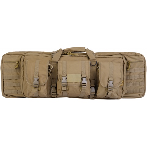 Lancer Tactical Airsoft MOLLE 36-inch Double Gun Bag - COYOTE BROWN