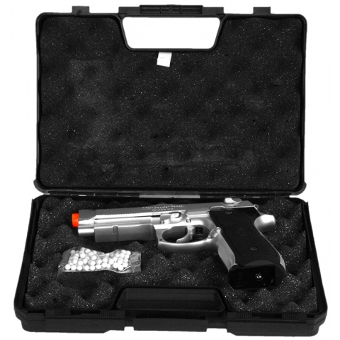HFC GBB M9 Beretta Gas Blowback Airsoft Pistol - SILVER