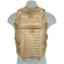 Lancer Tactical Laser Cut Webbing Multi-Purpose Backpack - TAN