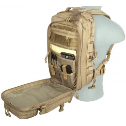 Lancer Tactical Laser Cut Webbing Multi-Purpose Backpack - TAN